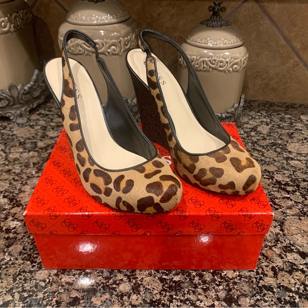 Adorable Leopard Glitter-Heeled Wedge (Stye: Russoly)